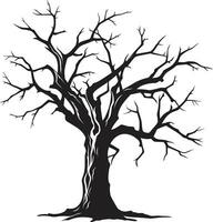 monocromo quietud representación de un muerto arboles final desvanecerse a negro silencio belleza de un muerto árbol en vector