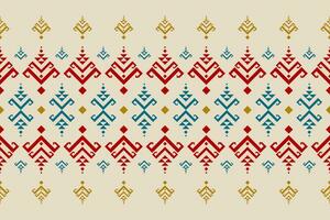Geometric ethnic oriental seamless pattern traditional. Fabric Aztec pattern background. Indian style. vector