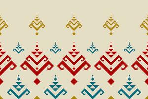 Geometric ethnic oriental seamless pattern traditional. Fabric Aztec pattern background. Indian style. vector