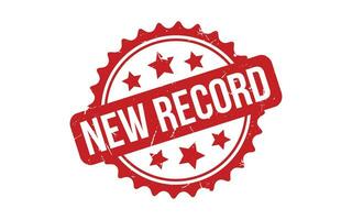 New Record rubber grunge stamp seal vector