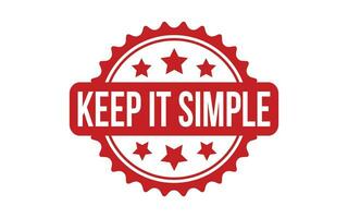 Keep It Simple rubber grunge stamp seal vector