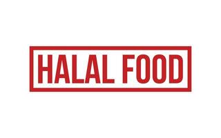 Halal Food Rubber Stamp Seal Vector