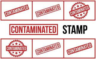 Contaminated Rubber Stamp Set Vector
