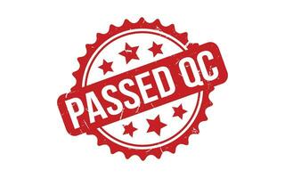 Passed QC rubber grunge stamp seal vector