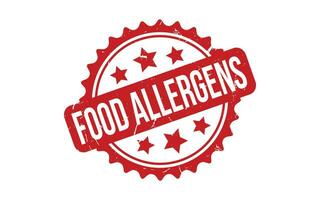 Food Allergens rubber grunge stamp seal vector