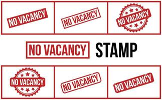 No Vacancy Rubber Stamp Set Vector