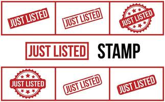 Just Listed Rubber Stamp Set Vector