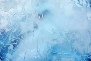 hielo modelo. congelado agua superficie, vaso o ver desde el ventana. generativo ai foto