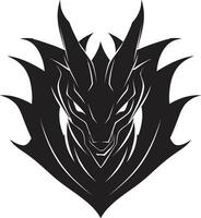 Shadowy Conquest Black Vector Majesty of the Dragon Ruthless Roar Monochromatic Vector Elegance of the Dragon