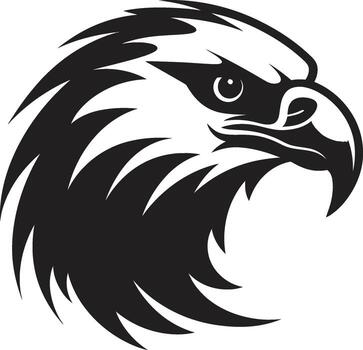 negro vector depredador halcón logo diseño para movimiento gráficos depredador halcón negro vector de un letal depredador