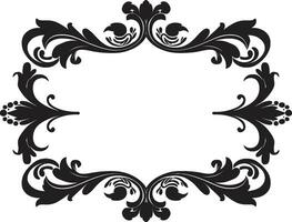 eterno realeza monocromo floral arte para élite excelencia elegante insignias reales un monocromo vector de real floral decoración