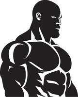 Noir Muscle Symphony Vector Fitness Precision Eternal Strength Artistry Black Vector Craft