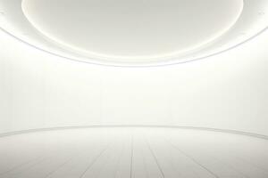 Abstract futuristic architecture background, Minimal technology white backdrop, Generative AI illustration photo