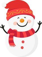 Christmas Snowman Cartoon Character vector