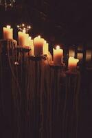 Many Large Candles in the Dark Castle photo