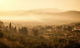 pueblo en las montañas foto