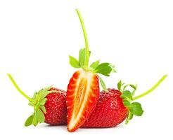 Fresh strawberries isolated photo