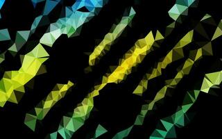 Light Blue, Yellow vector shining triangular template.