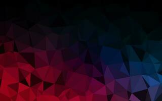 Dark Blue, Red vector polygonal pattern.