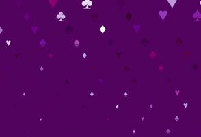 Light Purple vector pattern with symbol of cards.