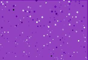 Light Purple vector template with crystals, circles, squares.