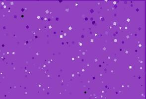 Light Purple vector template with crystals, circles, squares.