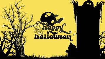 Happy Halloween card vector