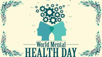 World Mental Health Day template vector