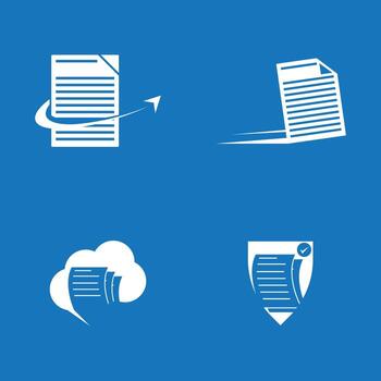 documento icono y símbolo vector modelo ilustración