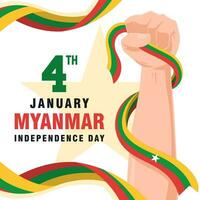 Myanmar Independence Day illustration vector background. Vector eps 10