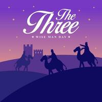 The Three Wise Man Day illustration vector background. Vector eps 10