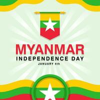 myanmar independencia día ilustración vector antecedentes. vector eps 10