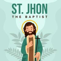 Synaxis of St. Jhon the Baptist illustration vector background. Vector eps 10