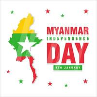 Myanmar Independence Day illustration vector background. Vector eps 10