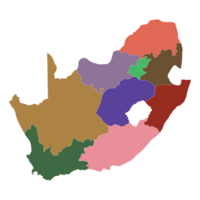 sur África mapa con administrativo. mapa de sur África png