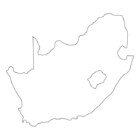 sur África mapa. mapa de sur África en detalles png