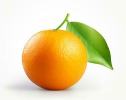 Photo of Tangerine isolated on white background. Generative AI