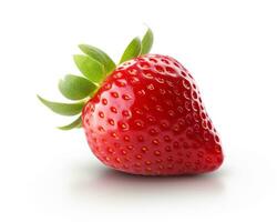 Photo of Strawberry isolated on white background. Generative AI