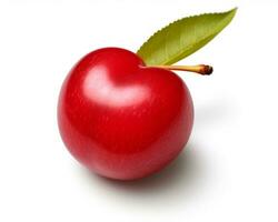 Photo of Surinam cherry isolated on white background. Generative AI