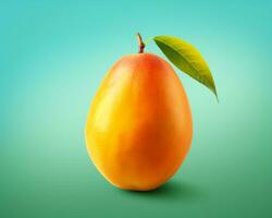 Photo of Saipan mango isolated on white background. Generative AI