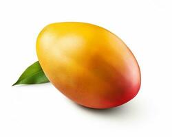 Photo of Saipan mango isolated on white background. Generative AI