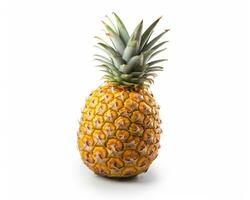 Photo of Pineapple isolated on white background. Generative AI