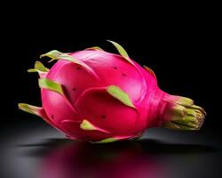 Photo of Pitaya isolated on white background. Generative AI