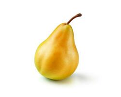 Photo of Pear isolated on white background. Generative AI