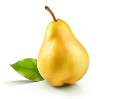 Photo of Pear isolated on white background. Generative AI