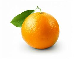 foto de naranja aislado en blanco antecedentes. generativo ai