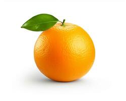 Photo of Orange isolated on white background. Generative AI