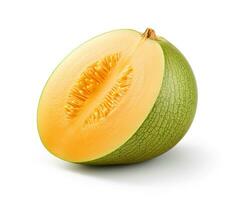 Photo of Melon isolated on white background. Generative AI