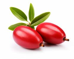Photo of Miracle fruit isolated on white background. Generative AI