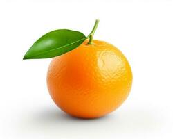 Photo of Mandarin orange isolated on white background. Generative AI